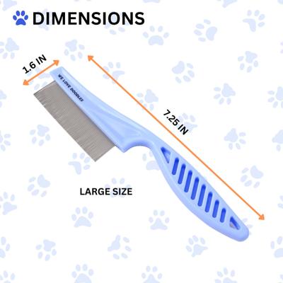 Show full view: We Love Doodles Face & Flea Dog Grooming Comb, Blue, Large slide 5 of 6