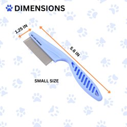 We Love Doodles Face & Flea Dog Grooming Comb, Blue, Small slide 2 of 5