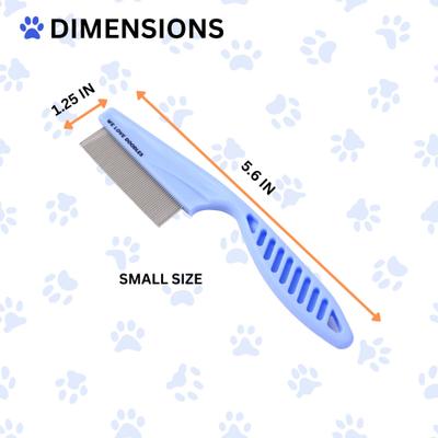 Show full view: We Love Doodles Face & Flea Dog Grooming Comb, Blue, Small slide 5 of 6