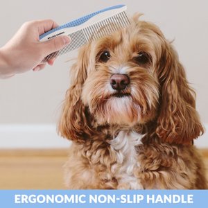 We Love Doodles Professional Metal Dog Dual Tooth Grooming Comb, 2 Pack