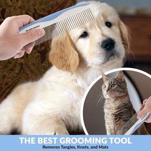 We Love Doodles Professional Metal Dog Dual Tooth Grooming Comb, 2 Pack