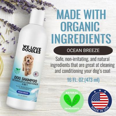 Show full view: We Love Doodles 4-in-1 Dog Shampoo Ocean Breeze Scent, 16-fl oz bottle slide 7 of 11