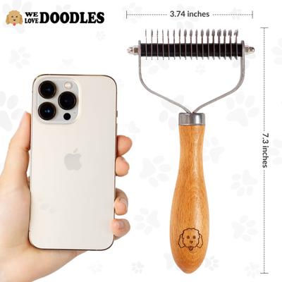 Show full view: We Love Doodles Pet Dematting Comb, Brown slide 6 of 12