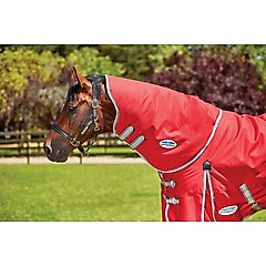 WeatherBeeta Comfitec Classic Neck Rug Medium Horse Blanket, Red/Silver/Navy, Warmblood