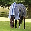 Show in main carousel: WeatherBeeta Comfitec Horse Ripshield Plus & Belly Wrap Detach A Neck Fly Sheet, White/Blue, 69-in slide 6 of 8