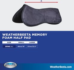 WeatherBeeta Horse Memory Foam Comfort Half Pad, Black slide 2 of 2