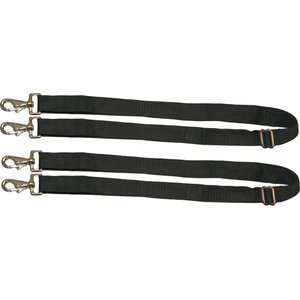 WeatherBeeta Replacement Elastic Leg Strap 2 Snaps Horse Hood, Black, 2 count