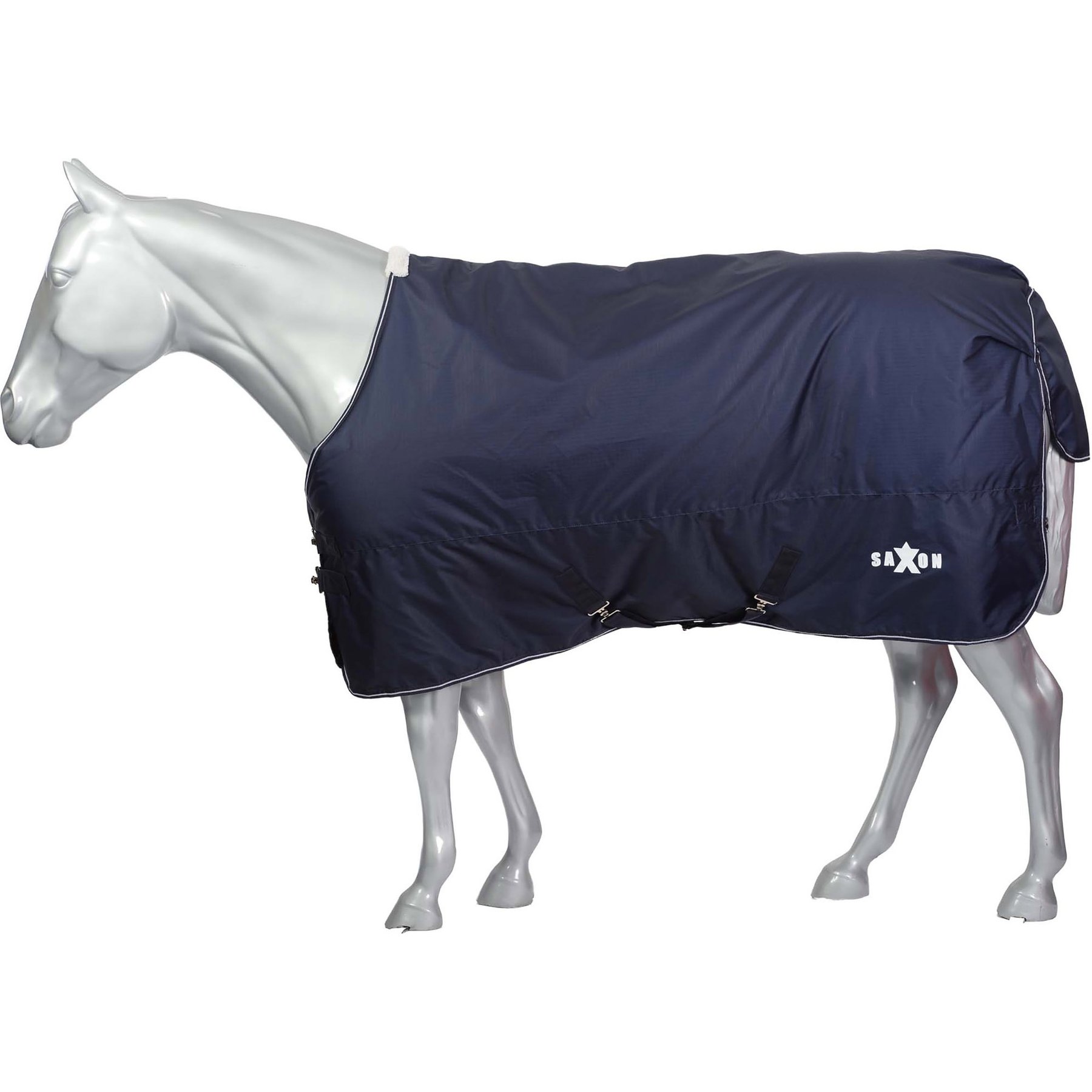 WeatherBeeta Saxon Defiant 600D Standard Neck, Medium, Navy/Plaid, 57-in