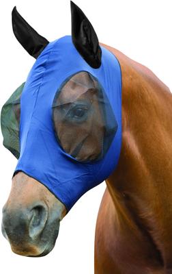 Masque Anti-mouches Cheval WeatherBeeta ComFiTec Deluxe Avec Oreilles Et Nez - Noir/Turquoise