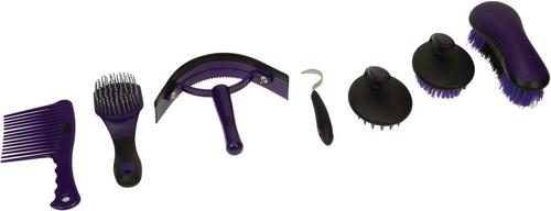 Show full view: Weaver Equine 7-Piece Horse Grooming Kit, Purple Geo slide 6 of 7