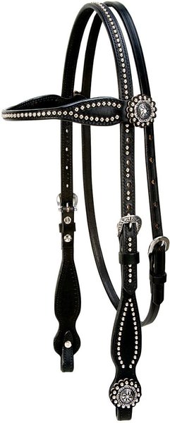 Show full view: Weaver Equine Back in Black Horse Headstall slide 1 of 2