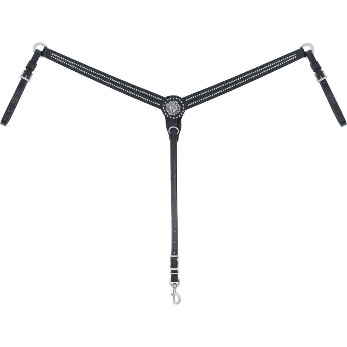 Weaver Equine Back in Black Tapered Horse Breast Collar
