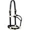 Show in main carousel: Weaver Equine Breakaway Original Adjustable Buffalo Leather Chin & Throat Snap Horse Halter, Black, Average slide 1 of 1