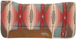 Weaver Equine Contoured Felt Insert & Merino Wool Fleece Bottom Western Saddle Pad, Red/Tan