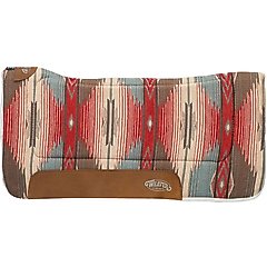 Weaver Equine Contoured Felt Insert & Merino Wool Fleece Bottom Horse Saddle Pad, Red/Tan 