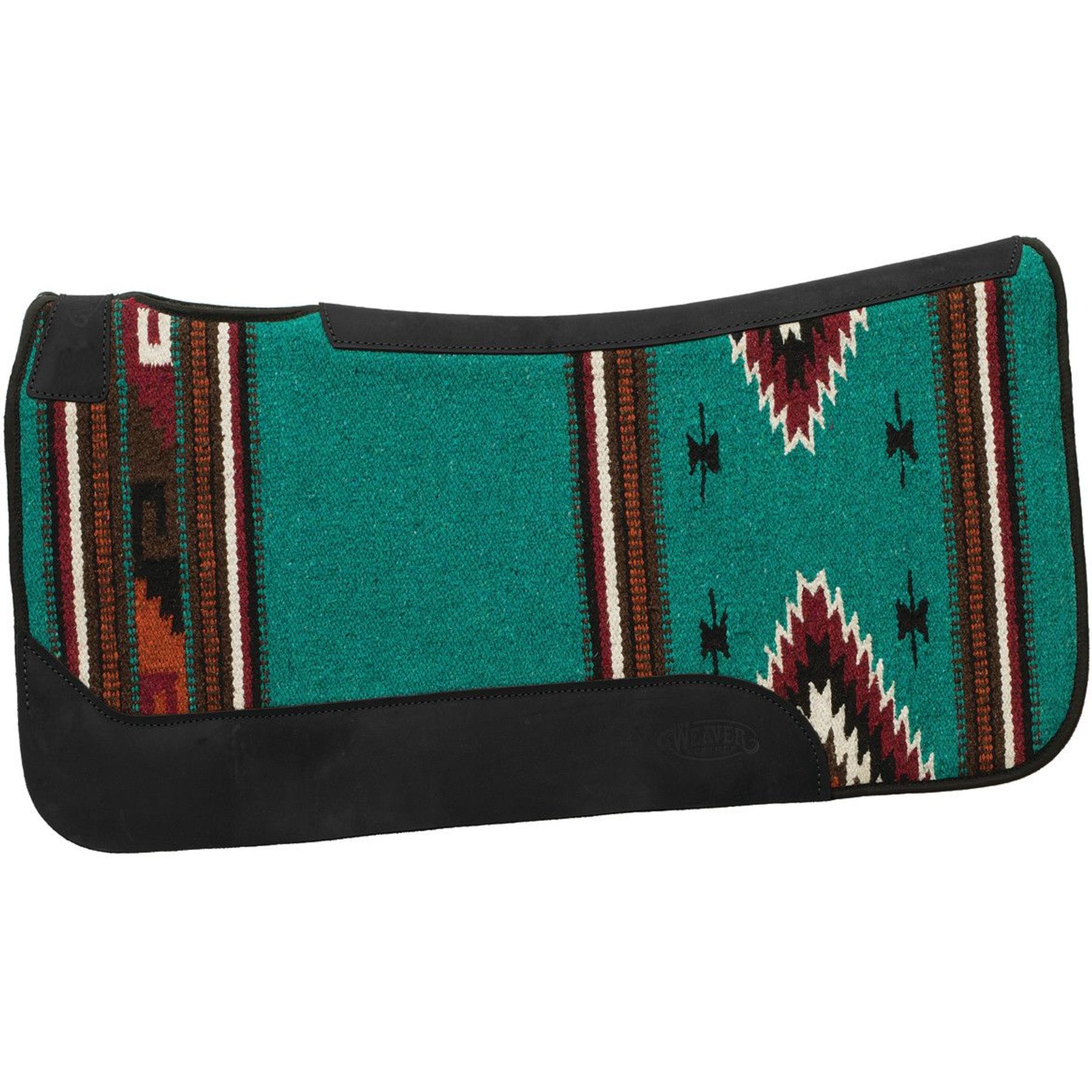 Weaver Equine Contoured Single Weave Felt Horse Saddle Pad, Turquoise Pattern
