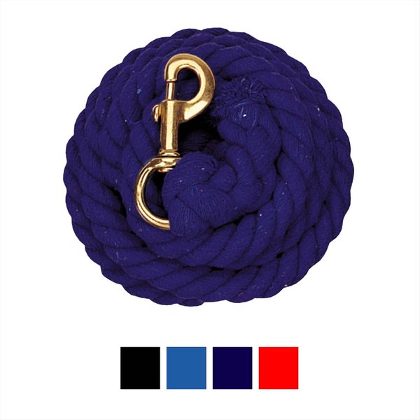 Show full view: Weaver Equine Cotton Horse Lead Rope, Blue slide 1 of 3