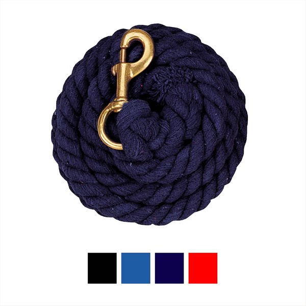 Show full view: Weaver Equine Cotton Horse Lead Rope, Navy slide 1 of 3