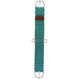 Weaver Equine EcoLuxe Straight Horse Cinch, Turquoise/Charcoal, 26-in