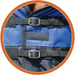 Weaver Equine Economy 600D Turnout Horse Blanket, Blue, 78-in slide 2 of 4