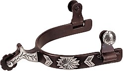 Weaver Equine Engraved German Silver Trim Men's Chap Guard Spurs
