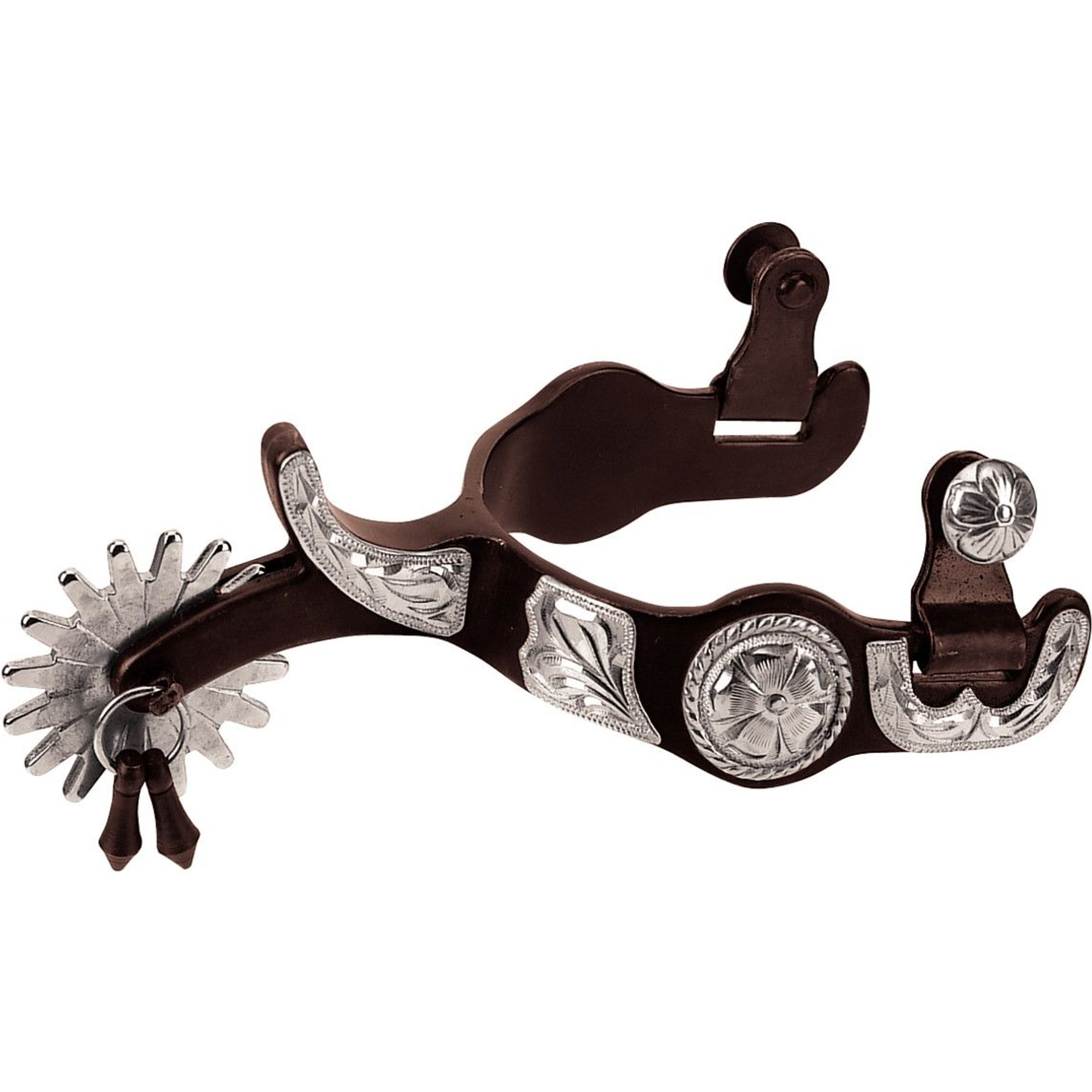 Weaver Equine Engraved German Silver Trim Men's Show Spurs