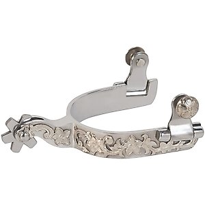 Weaver Equine German Silver Floral Trim Ladies' Spurs