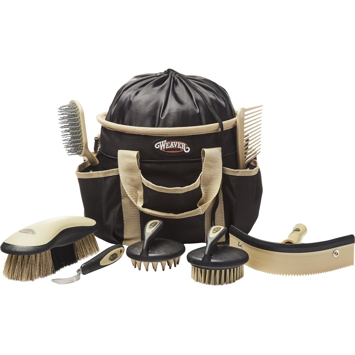Weaver Equine Horse Grooming Kit, Beige/Black