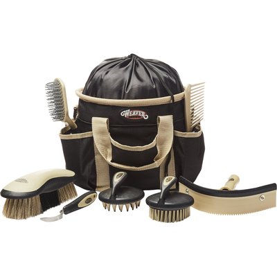 Weaver Equine Weaver Equine Horse Grooming Kit, Beige/Black