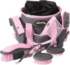 Weaver Equine Horse Grooming Kit, Grey/Pink