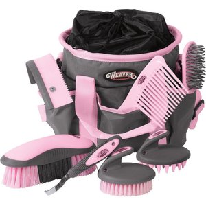 Weaver Equine Horse Grooming Kit, Grey/Pink