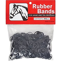 Weaver Equine Horse Mane & Tail Rubber Bands, Black, 500 count