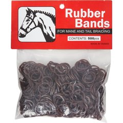 Weaver Equine Horse Mane & Tail Rubber Bands, Brown, 500 count