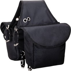 Weaver Equine Insulated Nylon Horse Saddle Bag, Black
