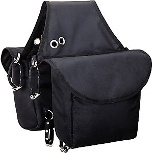 Weaver Equine Insulated Nylon Horse Saddle Bag, Black