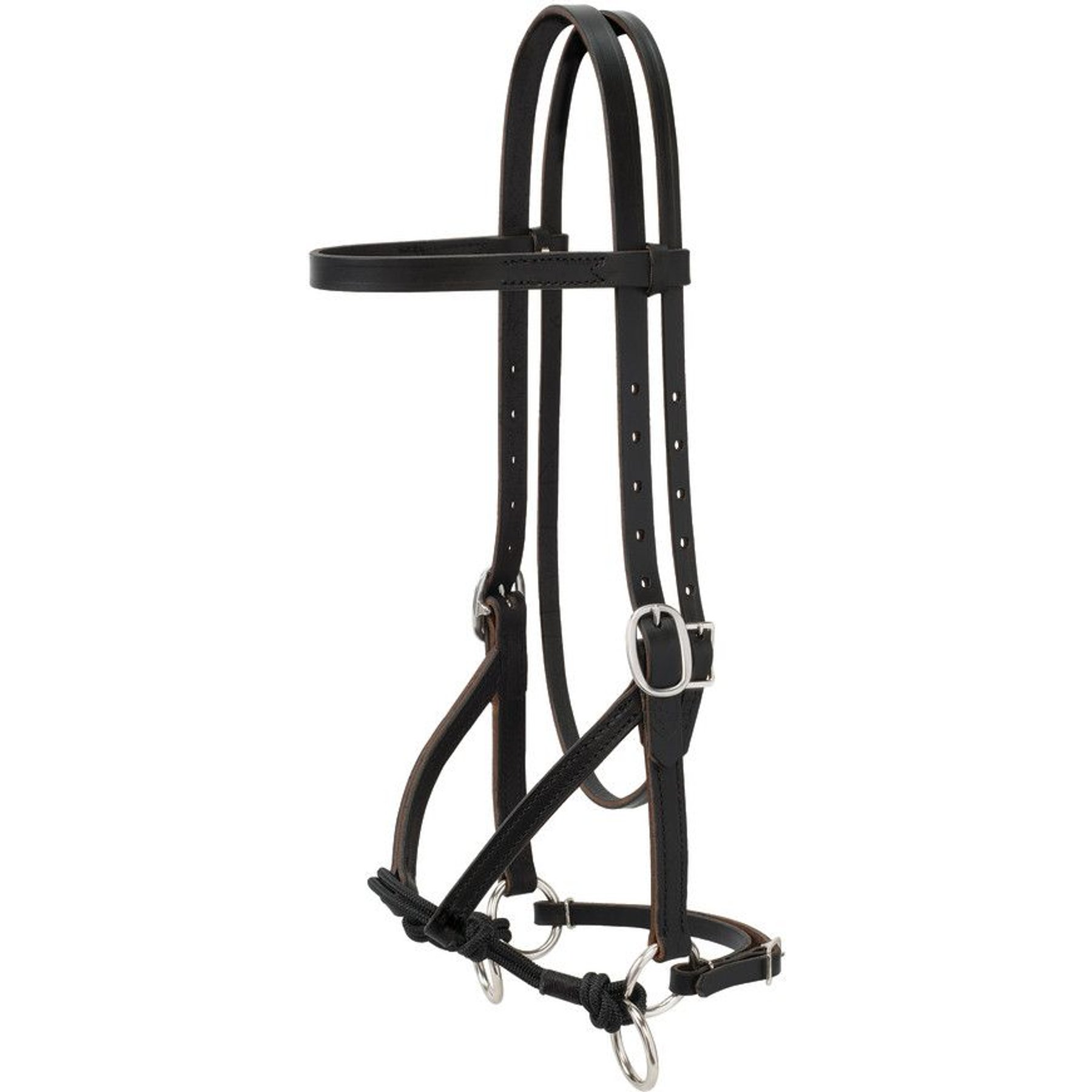 Weaver Equine Justin Dunn Bitless Horse Bridle, Black
