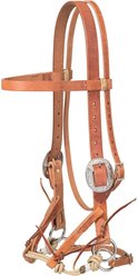 Weaver Equine Justin Dunn Bitless Horse Bridle, Russet