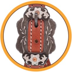 Weaver Equine Ladies' Buttered Harness Leather Spur Straps slide 2 of 2