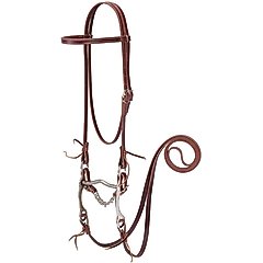 Weaver Equine Latigo Leather Single Cheek Buckle Horse Browband Bridle