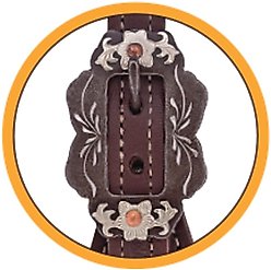 Weaver Equine Men's Flared Oiled Harness Leather Spur Straps slide 2 of 2