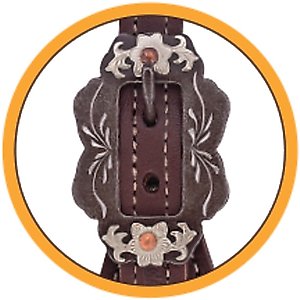 Weaver Equine Men's Flared Oiled Harness Leather Spur Straps