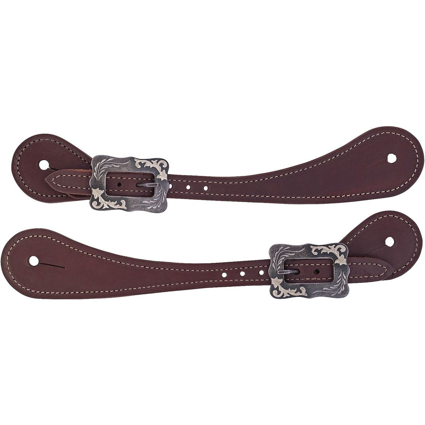 Weaver Equine Men's Shaped Oiled Harness Leather Spur Straps