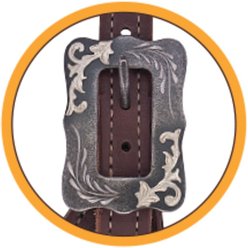 Weaver Equine Men's Shaped Oiled Harness Leather Spur Straps slide 2 of 2