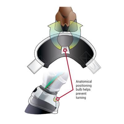 Show full view: Weaver Equine No-Turn Horse Bell Boots, Black, Large slide 2 of 4