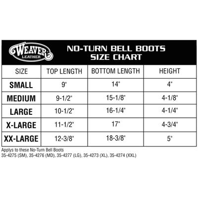Show full view: Weaver Equine No-Turn Horse Bell Boots, Black, Medium slide 3 of 4