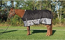 Weaver Equine Premium 600D Mesh Horse Rainsheet, Black, 69-in