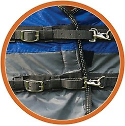 Weaver Equine Premium 600D Mesh Horse Rainsheet, Black, 75-in slide 2 of 4