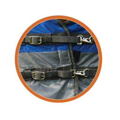 Show full view: Weaver Equine Premium 600D Mesh Horse Rainsheet, Blue, 72-in slide 2 of 4