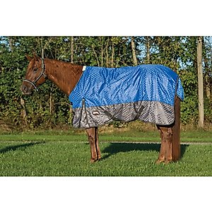 Weaver Equine Premium 600D Mesh Horse Rainsheet, Blue, 78-in