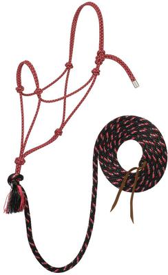 Show full view: Weaver Equine Silvertip No. 95 Rope Horse Halter & 10-ft Lead, Black/Gray/Red slide 1 of 2